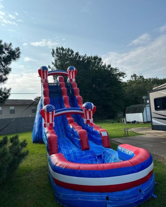 25ft Patriotic Splash Waterslide