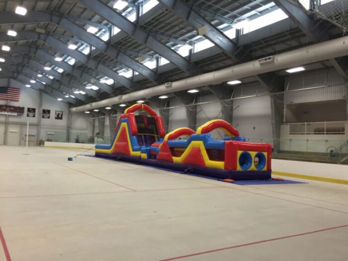 70 foot Monster Obstacle Course with Dual Slide