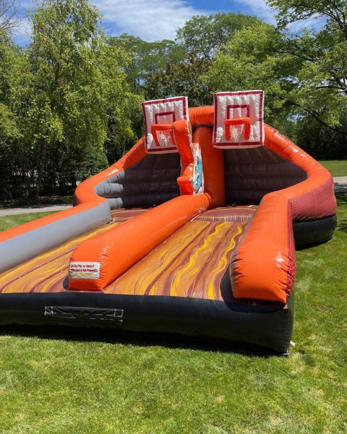 Inflatable Dual Slam Dunk Basketball Game or Inflatable Basketball Challenge.