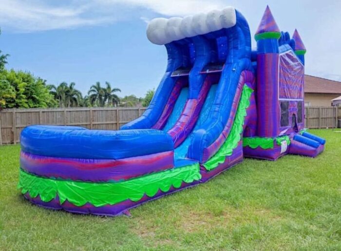 Mermaid Dual-Lane Bounce House with Slide