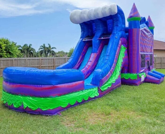 Mermaid Dual-Lane Bounce House with Slide