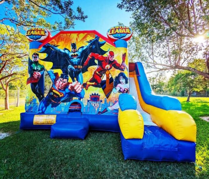 Justice League-themed bounce house