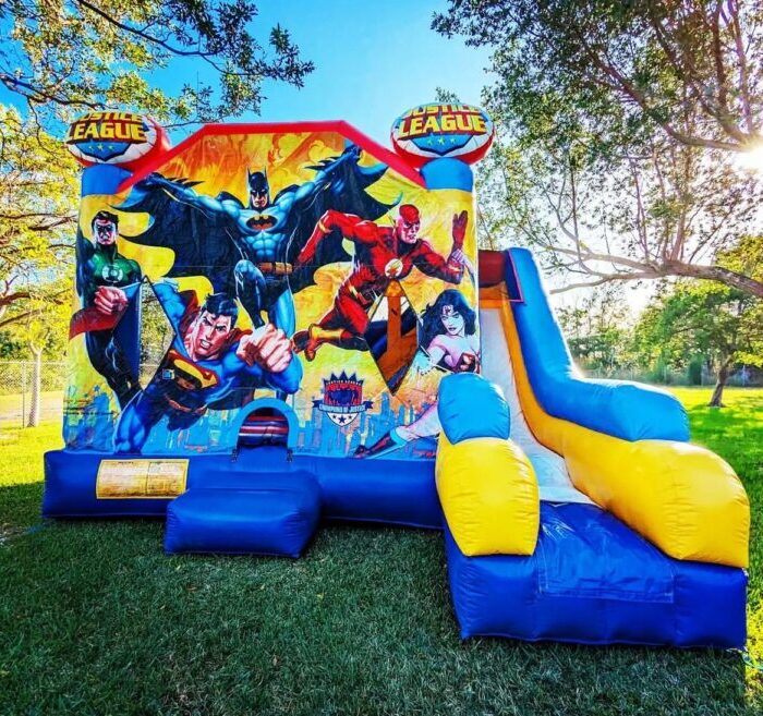 Justice League-themed bounce house