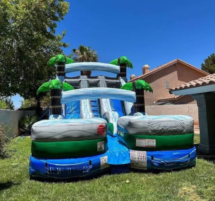 25ft Arctic Tropic Dual Lane Waterslide