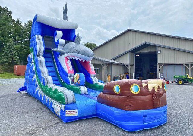18ft Shark Attack Pirate Waterslide