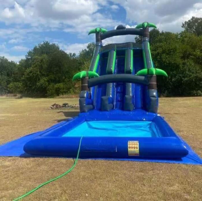 22ft Emerald Rush Double Lane Waterslide